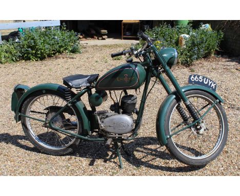 A 1960 Excelsior 98cc Consort, registration No. 665 WYK, engine No.606B14106, frame 41/11767, with Miller lighting set and sa