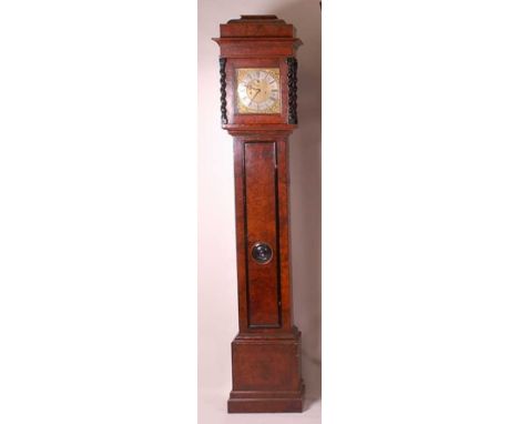 Thomas Bevan of Marlboro' - an 18th century walnut longcase clock, having a square brass 10" dial, with cast brass spandrels,