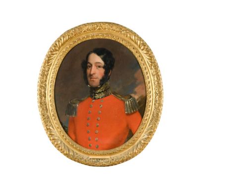 Circle of Henry William Pickersgill, RA (British, 1782-1875) Portrait of Major Richard Ellison (1807-1881) in uniform oil on 