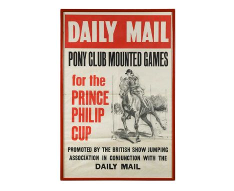 § Peter Biegel (British, 1913-1987) Daily Mail poster - Pony Club Mounted Games for the Prince Philip Cup,together with other
