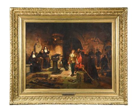 Maria Herzig after Tobias Edward Rosenthal The Trial of Constance de Beverly, a scene from Marmionsigned and dated 'Maria Her