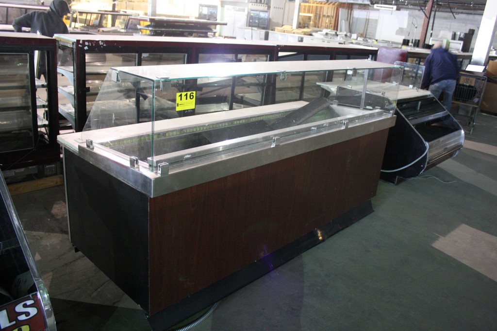 HUSSMANN MODEL FC8R 8' REFRIGERATED DELI CASE S/N 1030701200663070