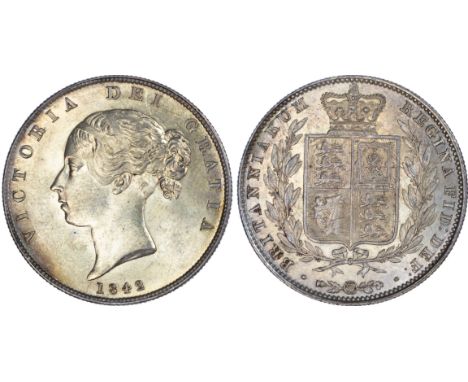 Victoria (1837-1901), Halfcrown, 1842, young head left, reverse crowned shield, milled edge, (Bull 2717; ESC 675; S.3888). Ch