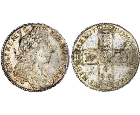 William III (1694-1702), Halfcrown, 1700 DVOCECIMO, London, laureate, draped and cuirassed bust right, rev. modifi ed large c