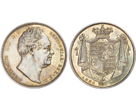 William IV (1830-37), Halfcrown 1834, bare head right, W. W on truncation in script for Wyon, legend reads GULIELMUS IIII DG 