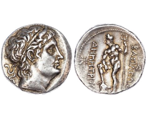 Kingdom of Macedon, Demetrios I Poliorketes (306-283 BC) AR Tetradrachm, mint of Chalkis, 290-287 BC, 17.04g. Diademed and ho