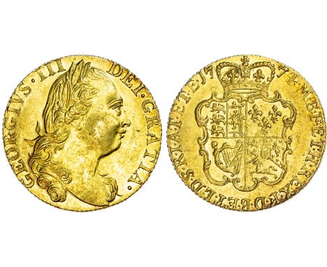 George III (1760-1820), Guinea, 1774, fourth laureate head right, reverse crowned shield of arms, edge chevron milled, 8.39g,