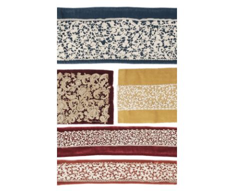 * Lace. A length of Italian needlepoint lace, circa 1680, wide length of cream lace, intricately worked with floral and folia