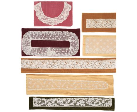* Lace. A Point d'Alençon lace collar, France, 18th century, fine needlepoint ivory collar, with design of trailing leaf and 