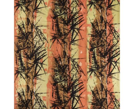 * McNish (Althea, 1924-2020). Three pairs of "Orina" curtains, Danasco Fabrics, 1960, 6 matching hand-made cotton curtains, w