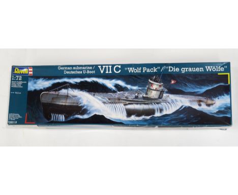 A large 1:72 scale German Submarine/U-Boat VII C "Wolf Pack" model kit by Revell Condition Report:Available upon request