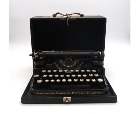 An Underwood Standard Portable Typewriter, in travel case Condition Report:Available upon request