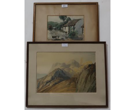 W R GORDON&nbsp;Glendun, Ireland, watercolour, 18 x 25cm and three others (4) Available upon request