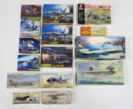 Various scale model aircraft kits by Frog, Revell, Dragon and others: including a Phantom F-4K/M All-weather fighter, Blackbu