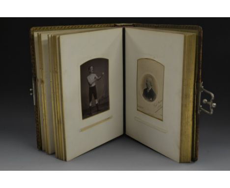 Photography - Harrow School - Sports and Pugilism - an interesting Edwardian photograph album, containing carte de visites an