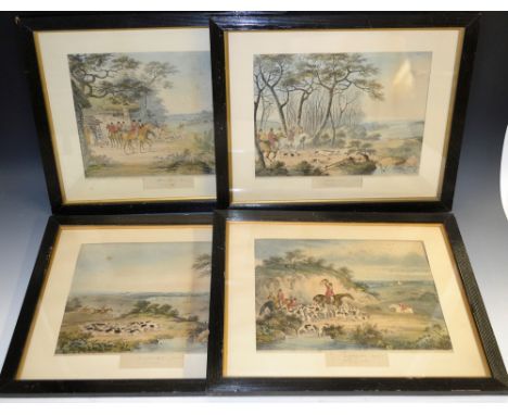 Thomas Sutherland (1785 - 1838) after Dean Wolstenholme, Snr. (1757 - 1837), a set of four, Hunting: Plate I. Going out, Plat