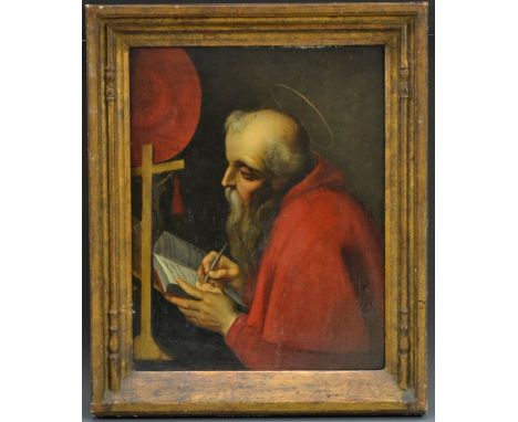 Continental School (early 18th century)St. Jerome in His Studyoil on panel, 53cm x 41cm 