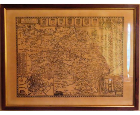 Vintage framed map of Kent. Approx. 38 x 50cm
Reasonable used condition