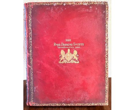 ALFRED EAST ARA 'THE ROYAL DRAWING SOCIETY, INCORPORATED', 1902, LEATHER BOUND, LANDSCAPE PRINTING IN COLOUR