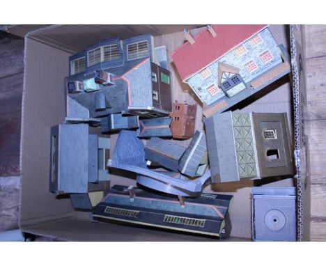 A job lot of railway model buildings 