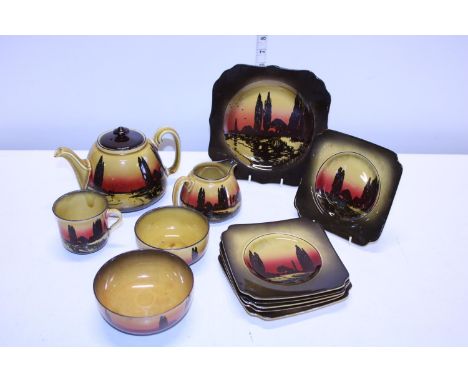 A antique Royal Doulton part tea service 