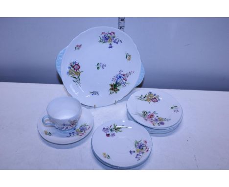 A selection of Shelley fine bone china 'Wild Flowers' tea service 