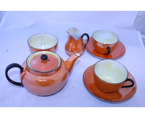 A pretty 1930's period porcelain tea for two service 