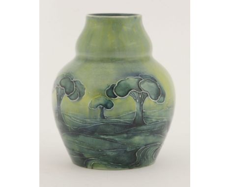 A Moorcroft 'Hazeldene' vase,designed by William Moorcroft for Liberty and Co., of shouldered form with an everted rim, with 