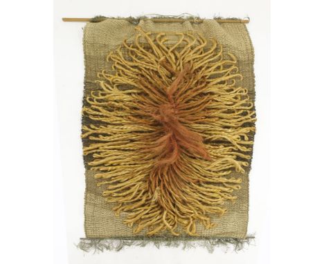 *Tadek Beutlich (1922-2011),'Vibrations II', a tapestry, signed to the label verso, 100 x 78cm, and'The Technique of Woven Ta