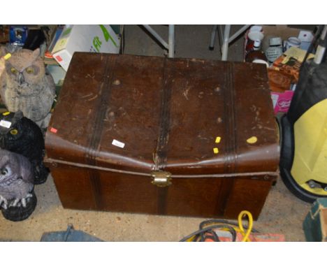 A tin trunk