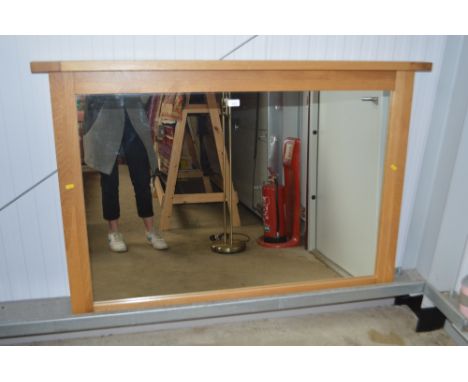 A G Plan light oak framed mirror