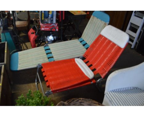 Two 1960s garden loungers