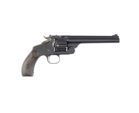 A .44 (Russian) revolver by Smith &amp; Wesson, no. 22457With sighted barrel with manufacturer's details, pivoting down for l