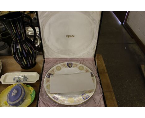 A Luxor pottery vase; together with a Wedgwood Jasperware pot and cover; a Carlton ware dish etc.