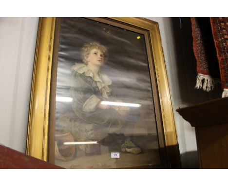A large gilt framed Pears print "Bubbles"