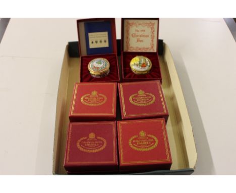 Six Halcyon Days enamel boxes