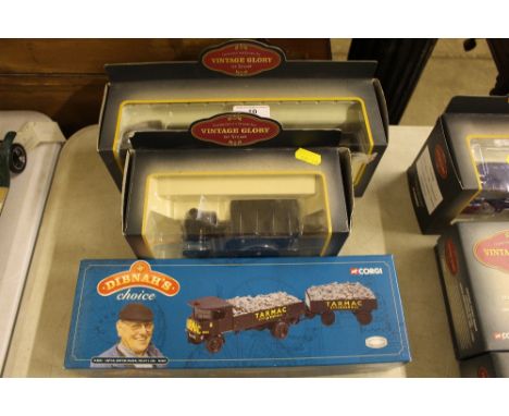 A Corgi  Vintage Glory of Steam boxed model of a Fowler Road locomotive; another Sentinel Steam wagon and trailer and a Corgi