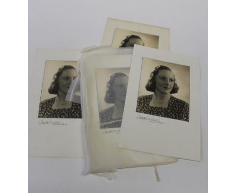 Wilding ( Dorothy) 1893-1976 Five early 20th century studio portrait photographs of Alfreda Morgan, late of Lily Green Hall, 