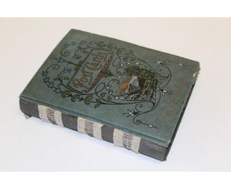 An early 20th century postcard album, containing approximately two hundred and fifty cards, including GB topographical, War t