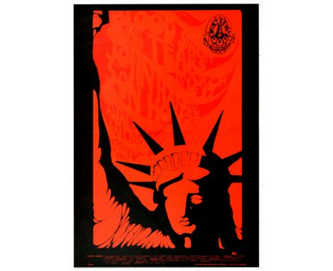 Original vintage music poster advertising a concert presented by Bill Graham featuring Blood Sweat and Tears, John Handy and 