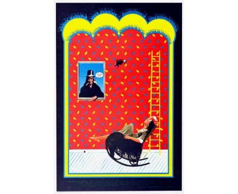 Original vintage music poster advertising a concert presented by Bill Graham headlined by Genesis and supported by Siegel - S