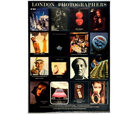 Original vintage advertising poster for London Photographes book published by Photography Consultants, London, Art Director A