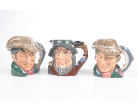 A Collection of three Royal Doulton character jugs/decantersTo include The Poacher D6464, The Poacher D6464 and Rip Van Winkl