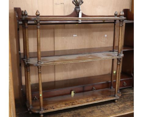 A Regency style wall bracket, W.92cm, together with a smaller mahogany wall bracket