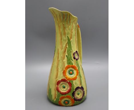 A Carltonware moulded flowerhead jug
