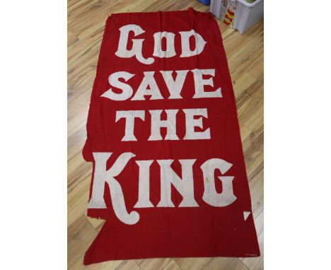 A God Save The King vintage flag / banner