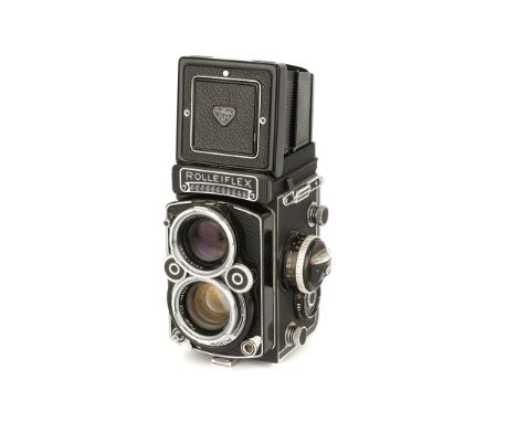 A Rollei Rolleiflex 2.8F TLR Camera, 1966, black, serial no. 2448352, with Carl Zeiss Planar f/2.8 80mm lens, serial no. 4191
