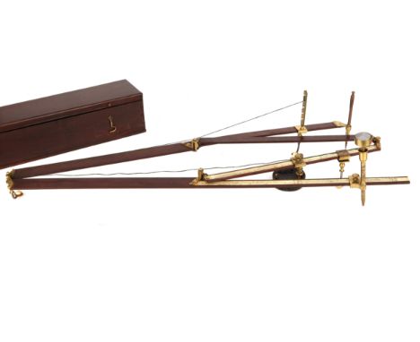 An Exceptionally Fine Pantograph by George Adams Senior,  English, c. 1765, in mahogany with lacquered brass fittings, inlaid