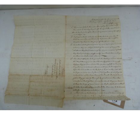 SKENE DAVID. &nbsp;Instructions for the Overseers Upon the Military Roads in North Britain, anno 1787.&nbsp;Original manuscri