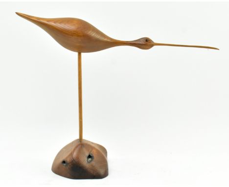 Andy Pouch (contemporary) - a vintage 20th century carved warm chestnut wood sculpture / interior feature. The sculpture enti